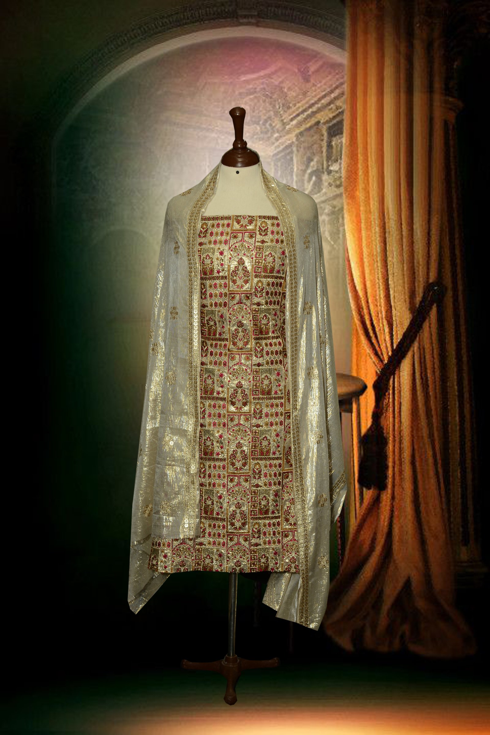 Zari chiffon chikankari collection