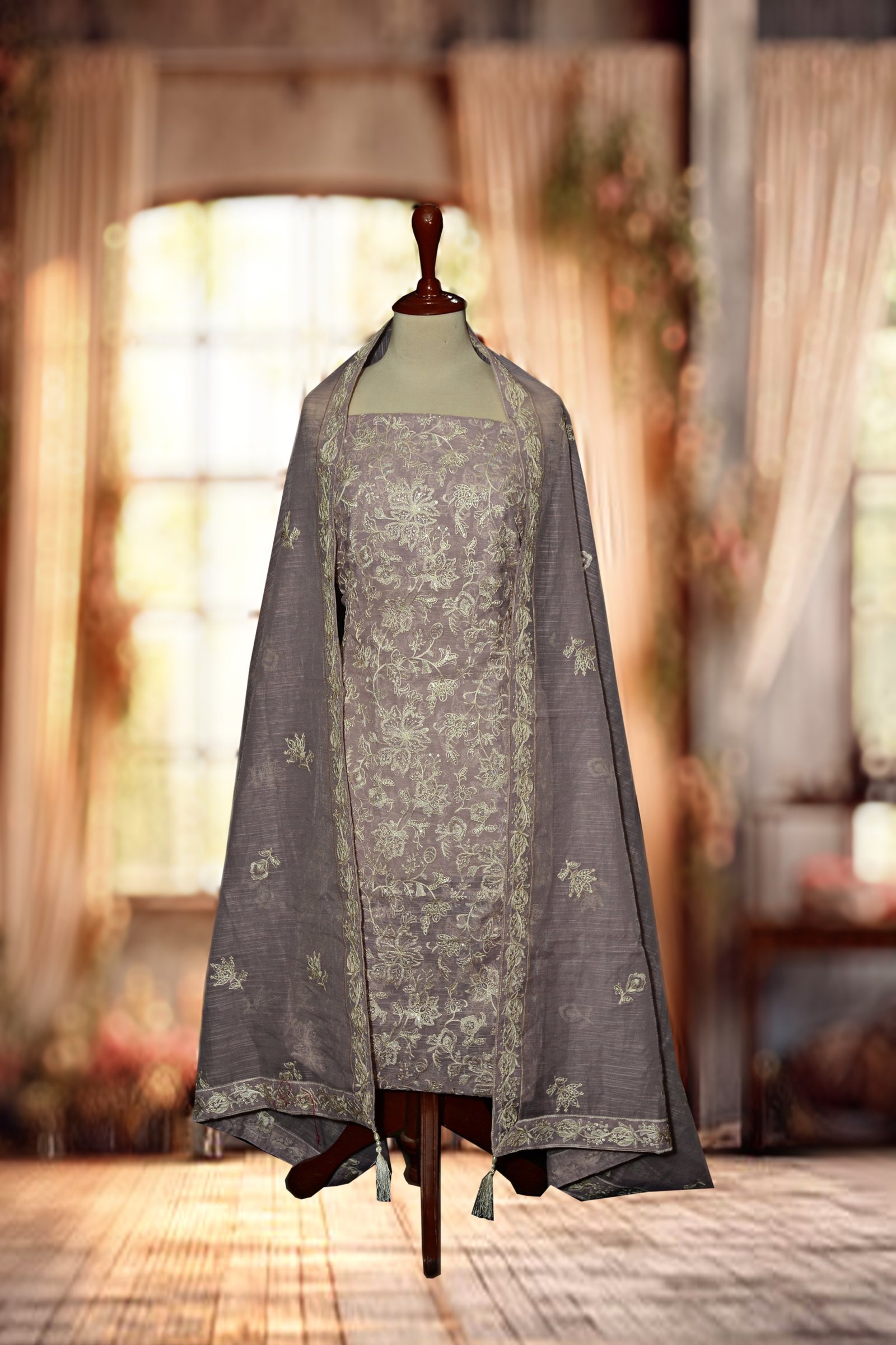 Embroidered cotton net collection 2025